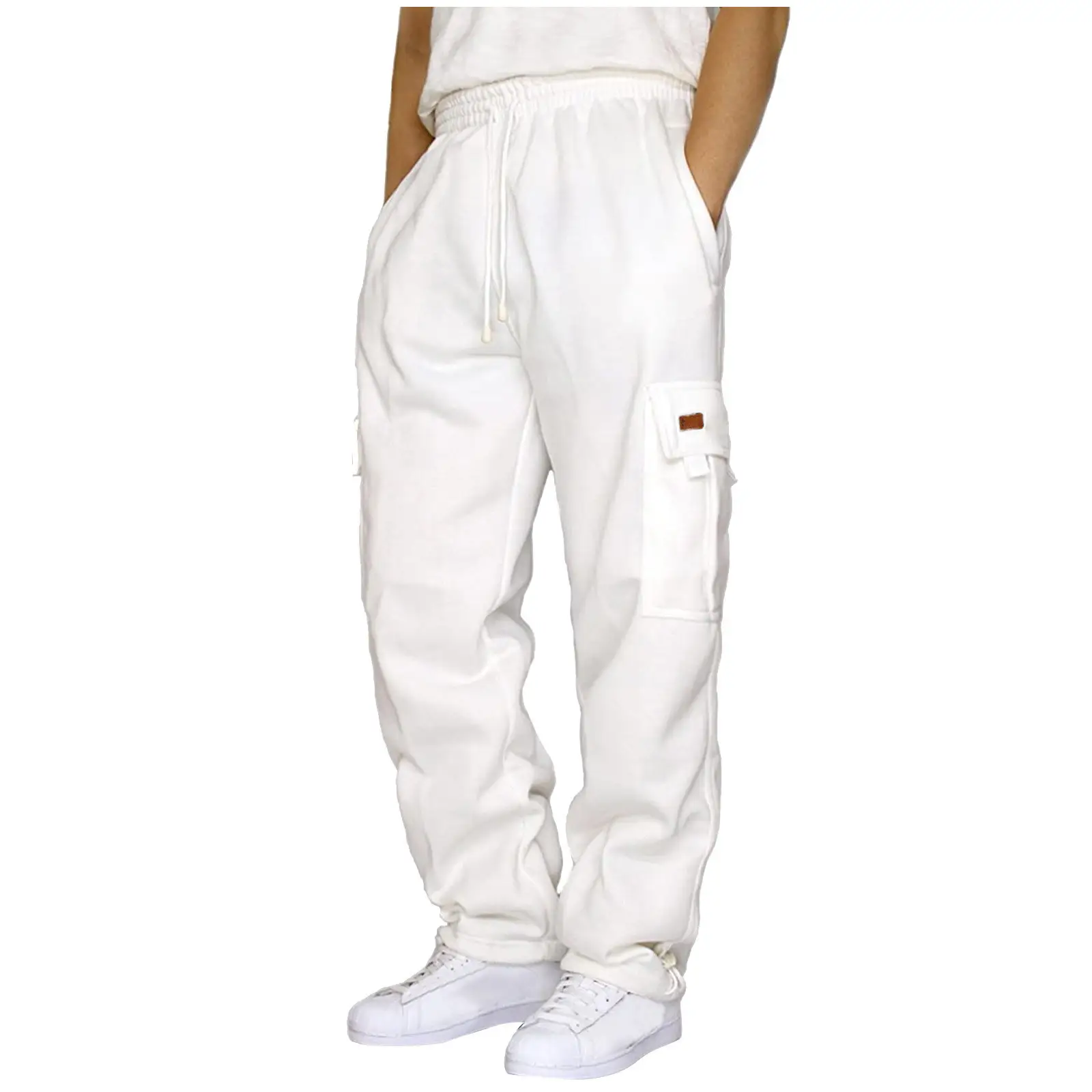 Men Fleece Lined Cargo Pants Grey 7 Colors 8 Sizes — feature 5
