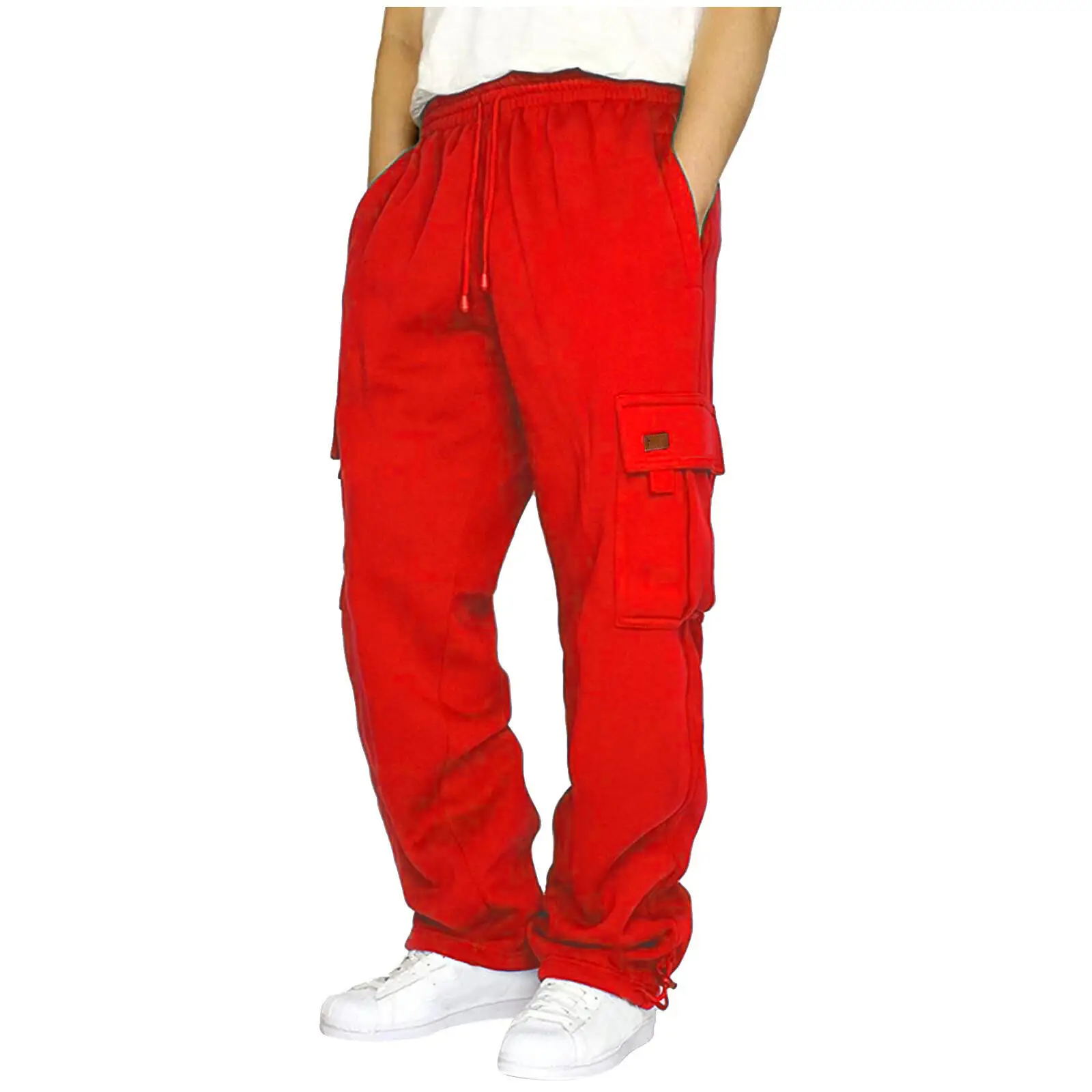Men Fleece Lined Cargo Pants Grey 7 Colors 8 Sizes — feature 8