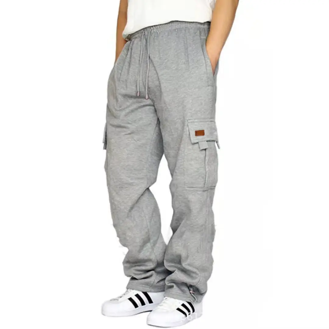 Men Fleece Lined Cargo Pants Grey 7 Colors 8 Sizes - Image 4