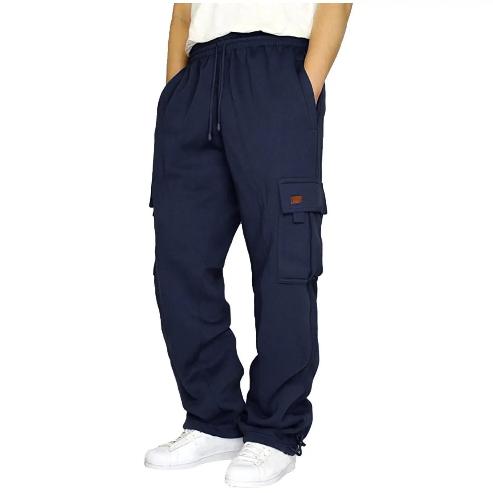 Men Fleece Lined Cargo Pants Grey 7 Colors 8 Sizes - Image 11