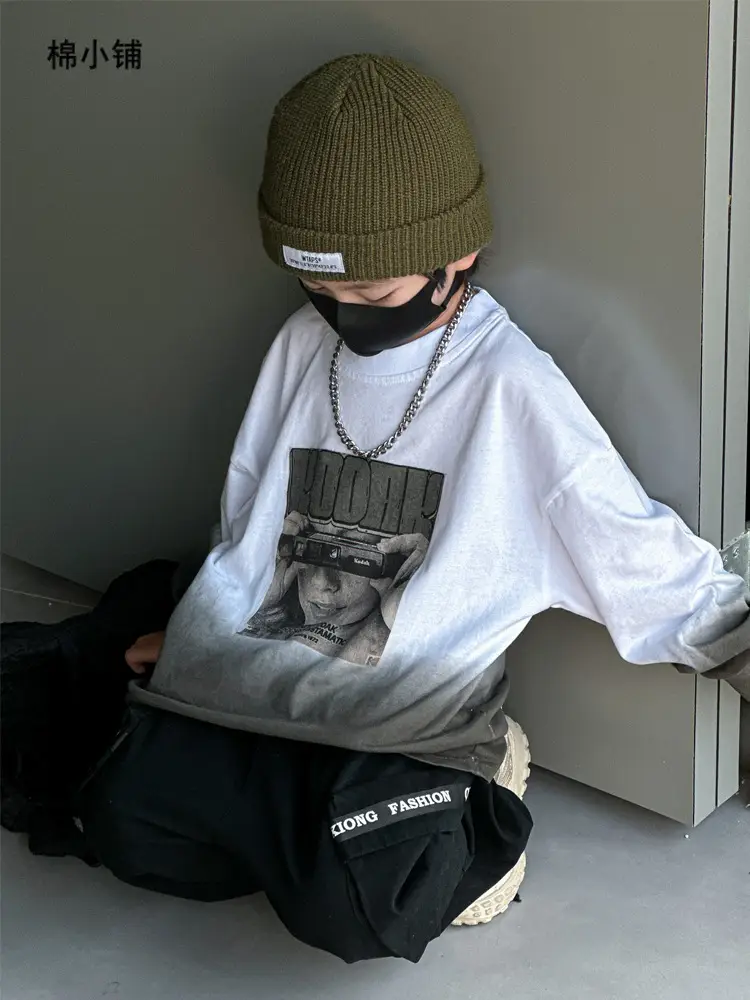 Boys Printed T-Shirt 2025 Autumn Graphic Design - Image 3