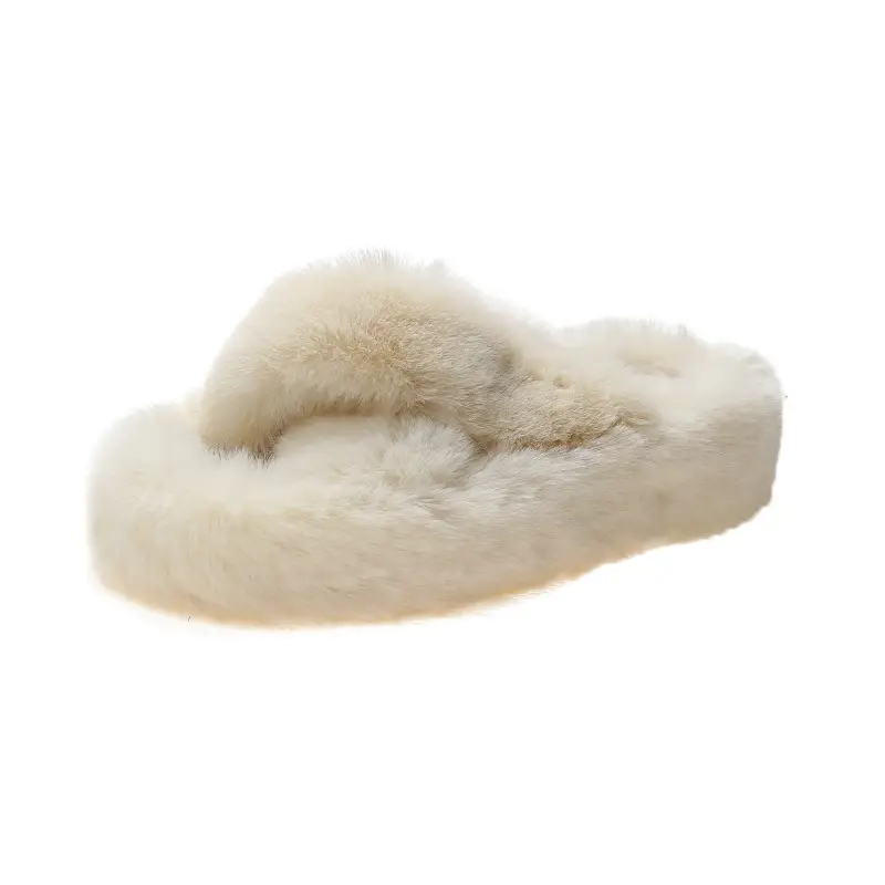 2026 Winter Thick Fur Slippers 4cm Height Increasing - Image 8