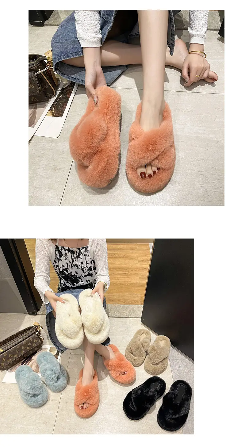 2026 Winter Thick Fur Slippers 4cm Height Increasing — feature 10