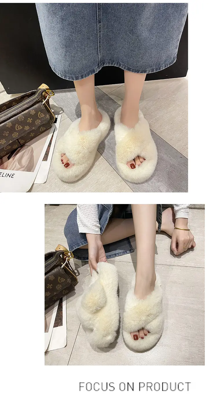 2026 Winter Thick Fur Slippers 4cm Height Increasing — feature 15