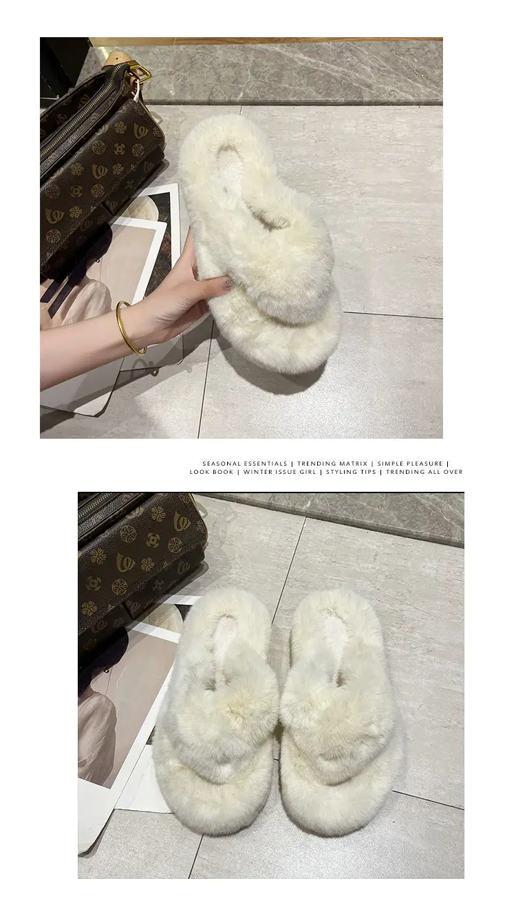 2026 Winter Thick Fur Slippers 4cm Height Increasing — feature 20