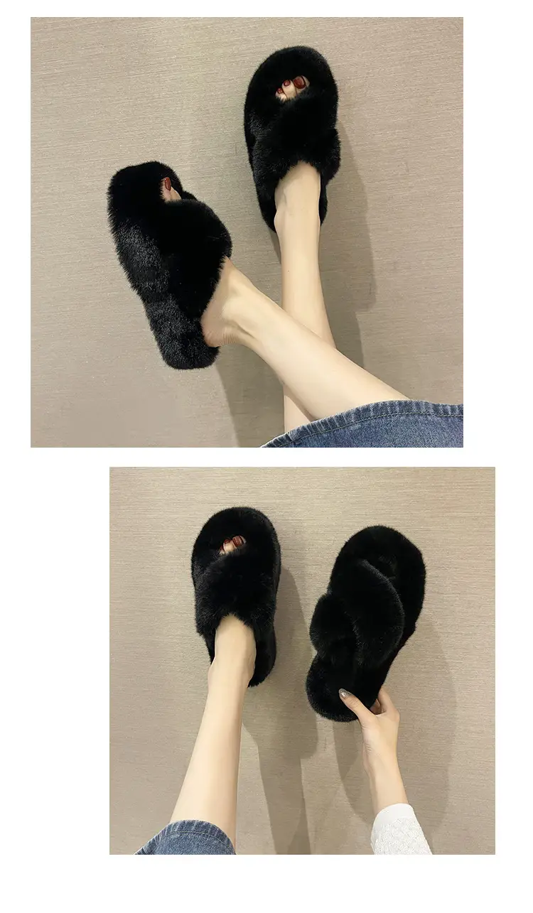 2026 Winter Thick Fur Slippers 4cm Height Increasing — feature 6