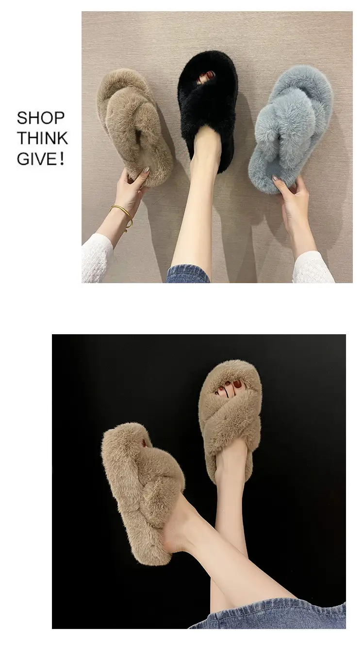 2026 Winter Thick Fur Slippers 4cm Height Increasing — feature 7