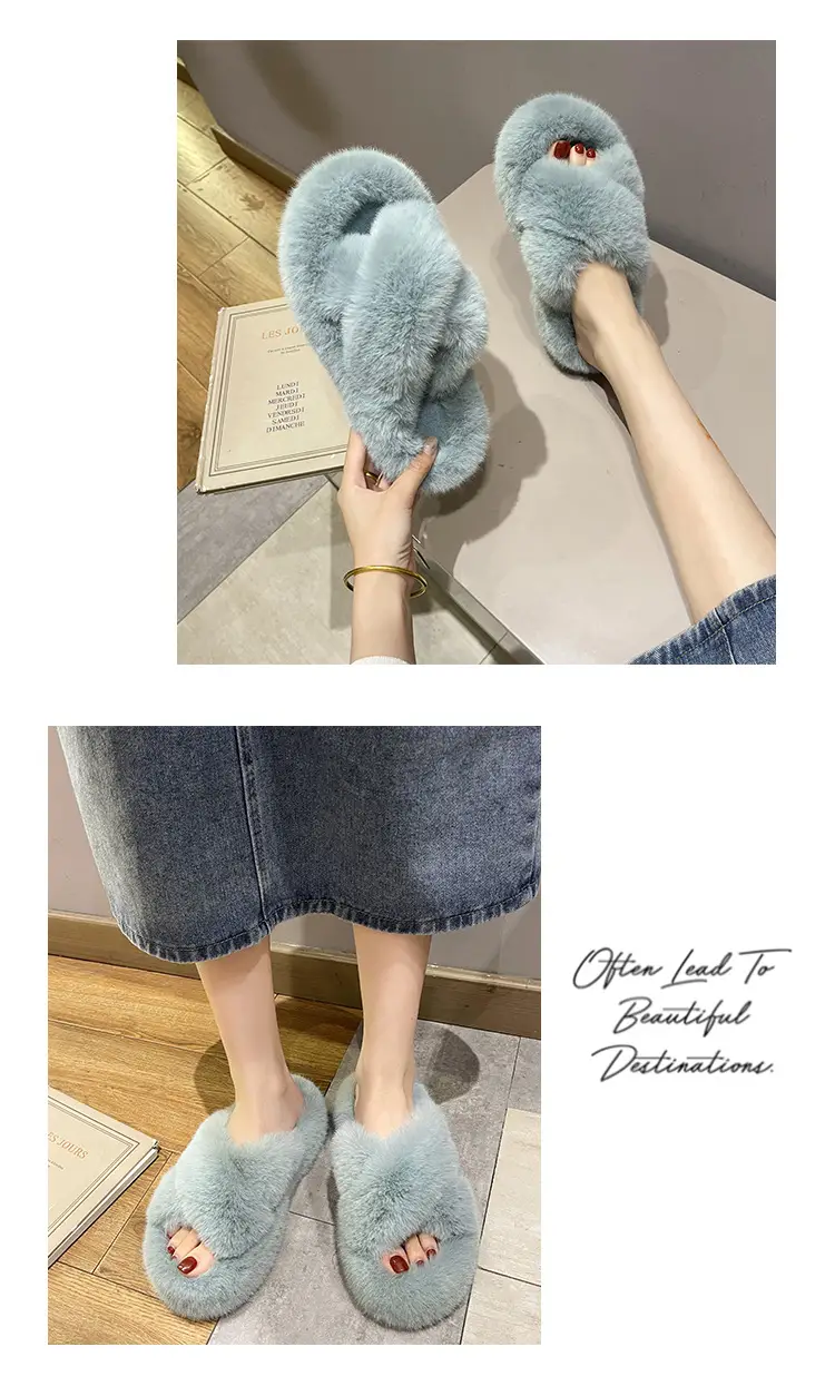 2026 Winter Thick Fur Slippers 4cm Height Increasing — feature 9