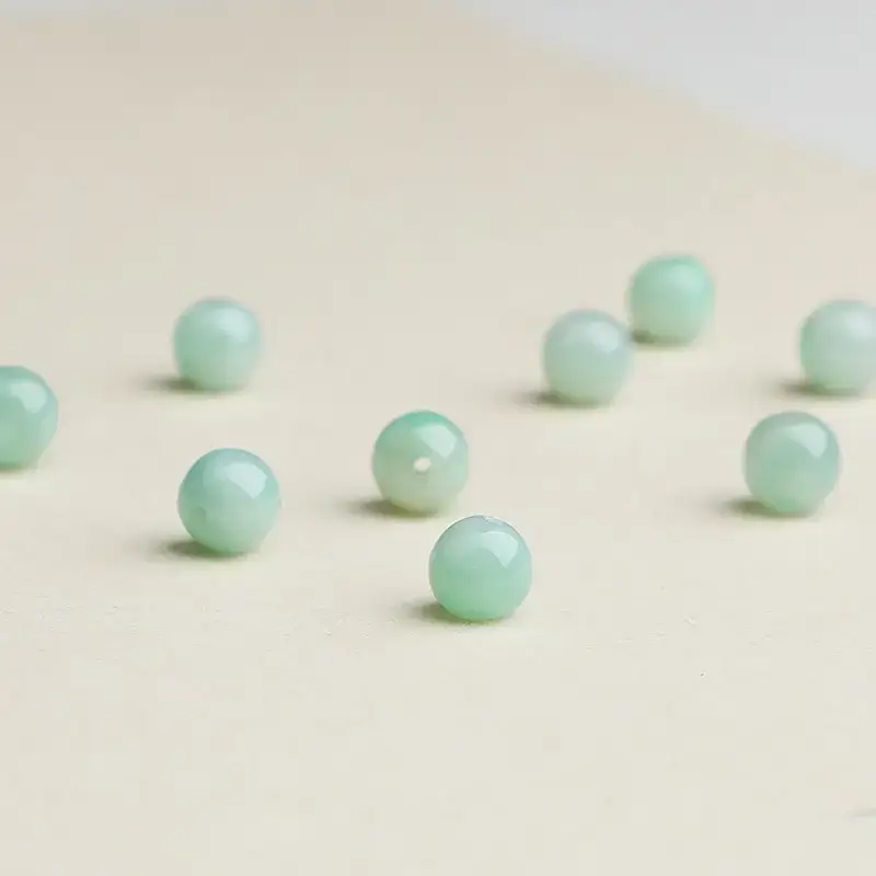 Jade Beads Green Ice Clear Bottom Small - Image 4