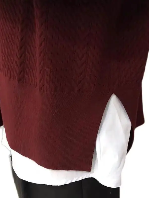 Vintage Knitted V-Neck Vest Men's Winter Fat Handsome - Image 6