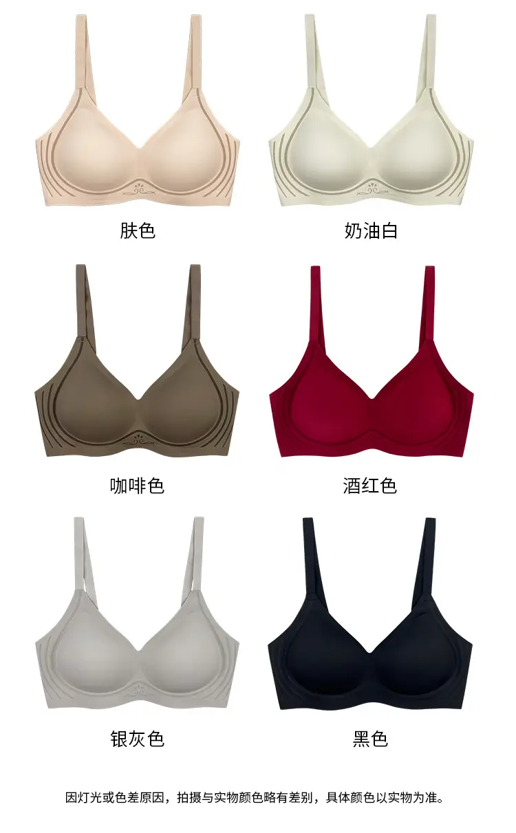 Traceless Underwear Women Big Chest Small Comfortable High Elastic plus Size No Rings Push-up Bra — feature 11