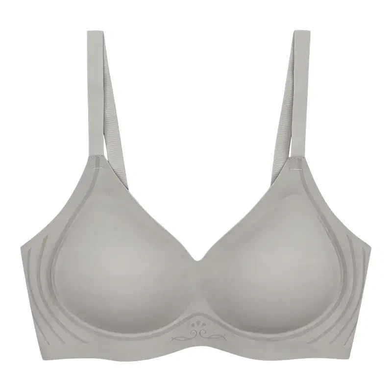 Traceless Underwear Women Big Chest Small Comfortable High Elastic plus Size No Rings Push-up Bra - Image 2