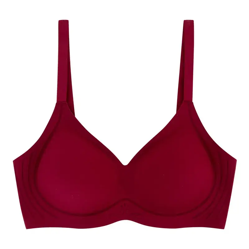 Traceless Underwear Women Big Chest Small Comfortable High Elastic plus Size No Rings Push-up Bra - Image 4