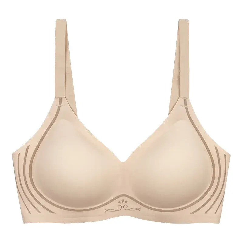 Traceless Underwear Women Big Chest Small Comfortable High Elastic plus Size No Rings Push-up Bra - Image 6