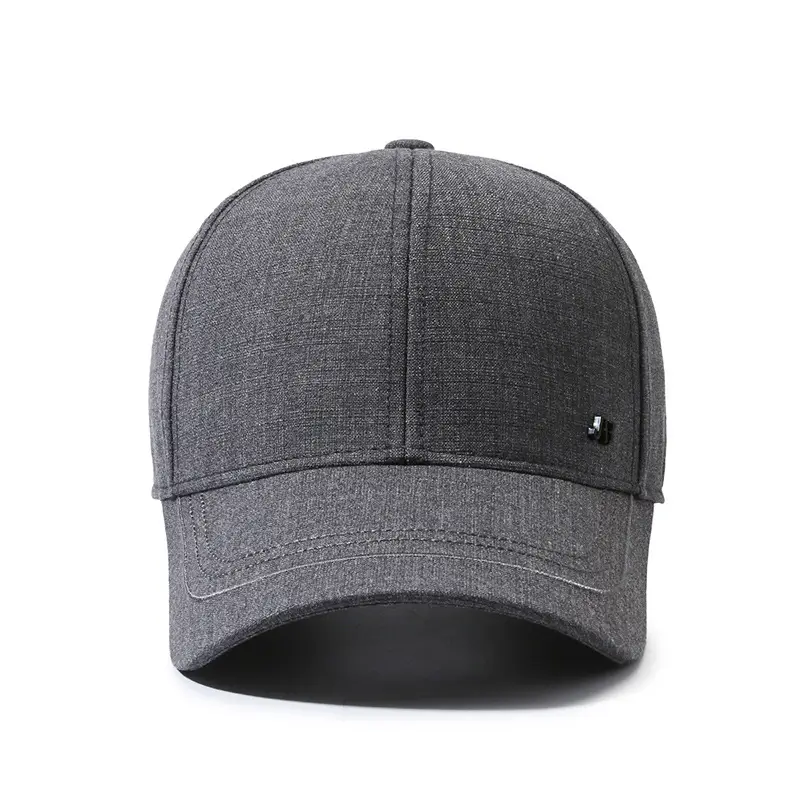 Men Grey Peaked Baseball Cap All Season - Image 6