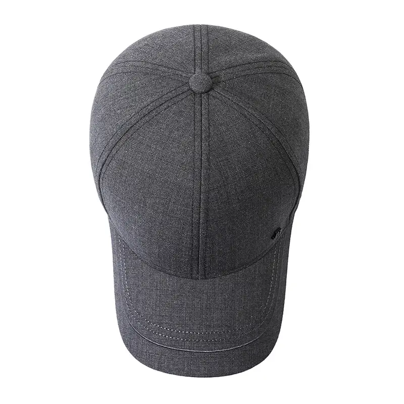 Men Grey Peaked Baseball Cap All Season - Image 7
