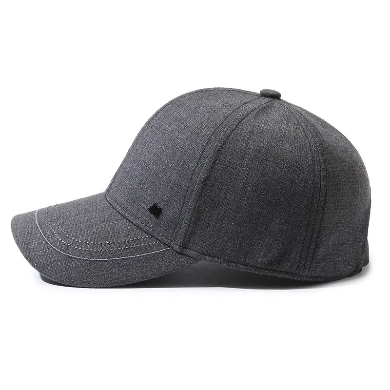 Men Grey Peaked Baseball Cap All Season - Image 8