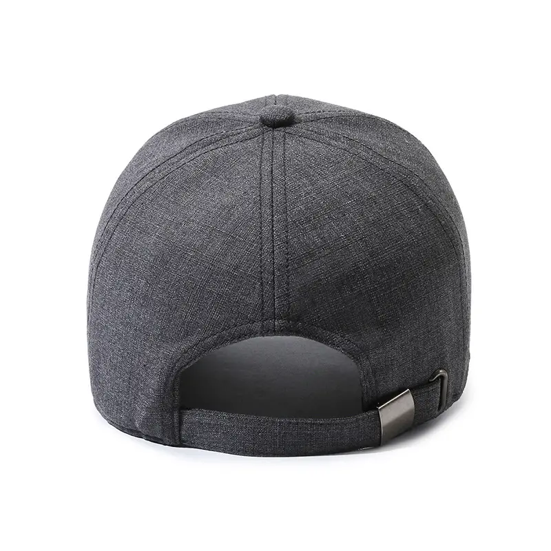 Men Grey Peaked Baseball Cap All Season - Image 9