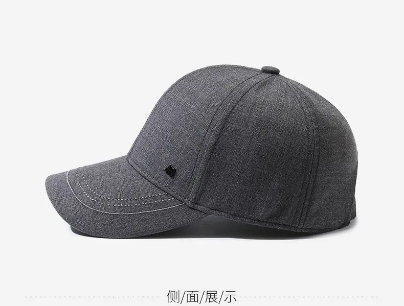 Men Grey Peaked Baseball Cap All Season — feature 10
