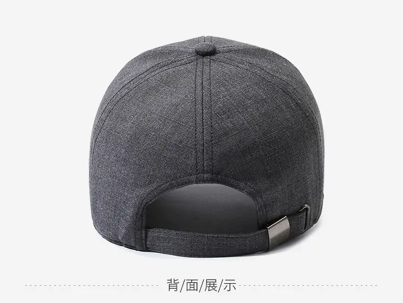 Men Grey Peaked Baseball Cap All Season — feature 11