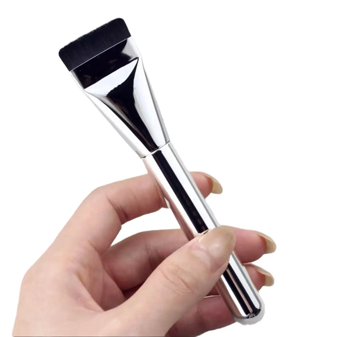 Ultra-Thin Flat Head Concealer Brush for Bare Skin Coverage - Image 6