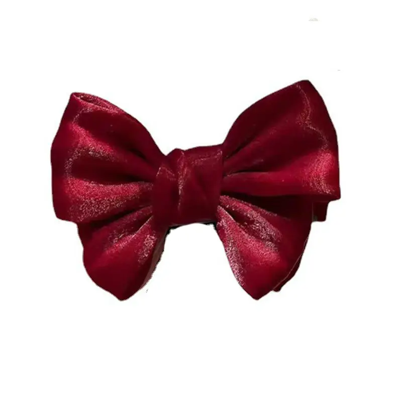 Red & Black Bow Hair Clip for Girls