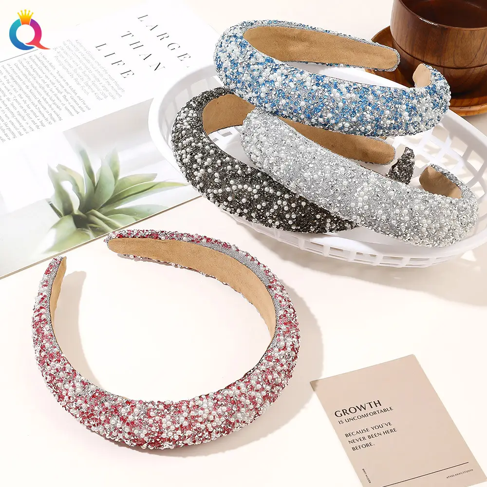 Qiyue Diamond Pearl Skull Top Headband — feature 21