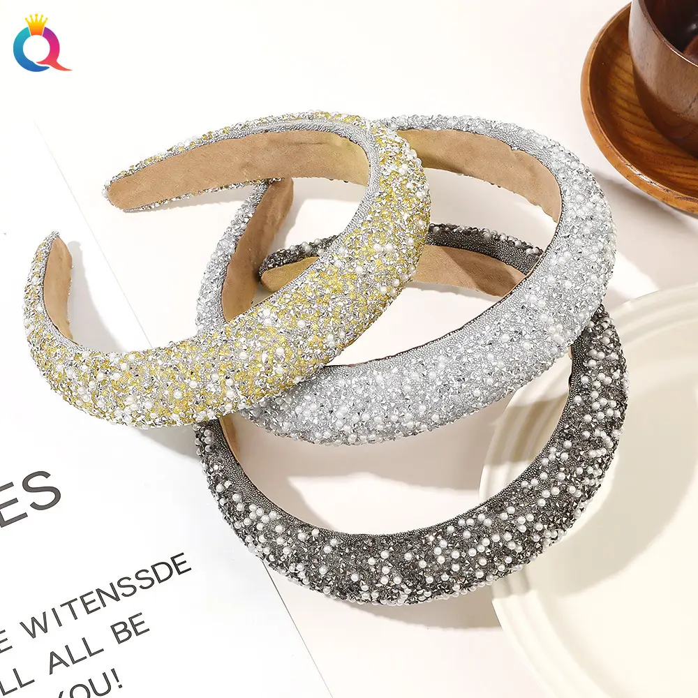 Qiyue Diamond Pearl Skull Top Headband — feature 23