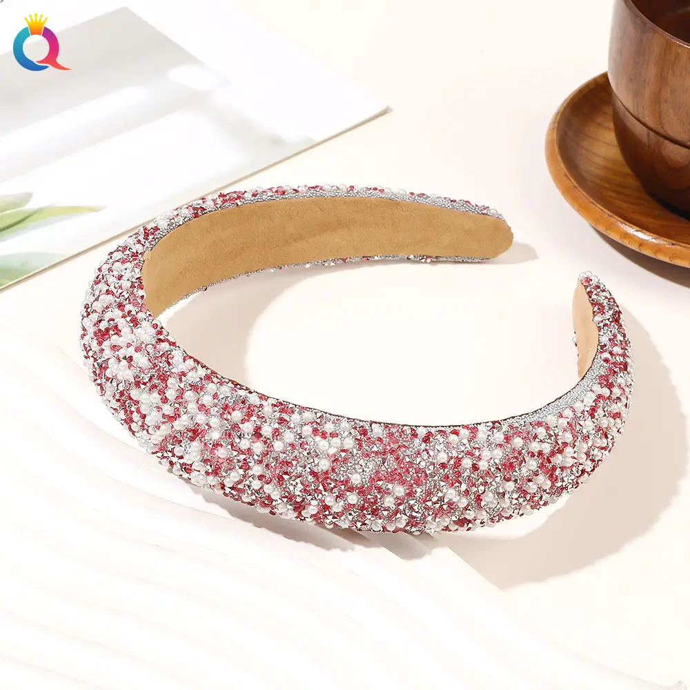 Qiyue Diamond Pearl Skull Top Headband — feature 35