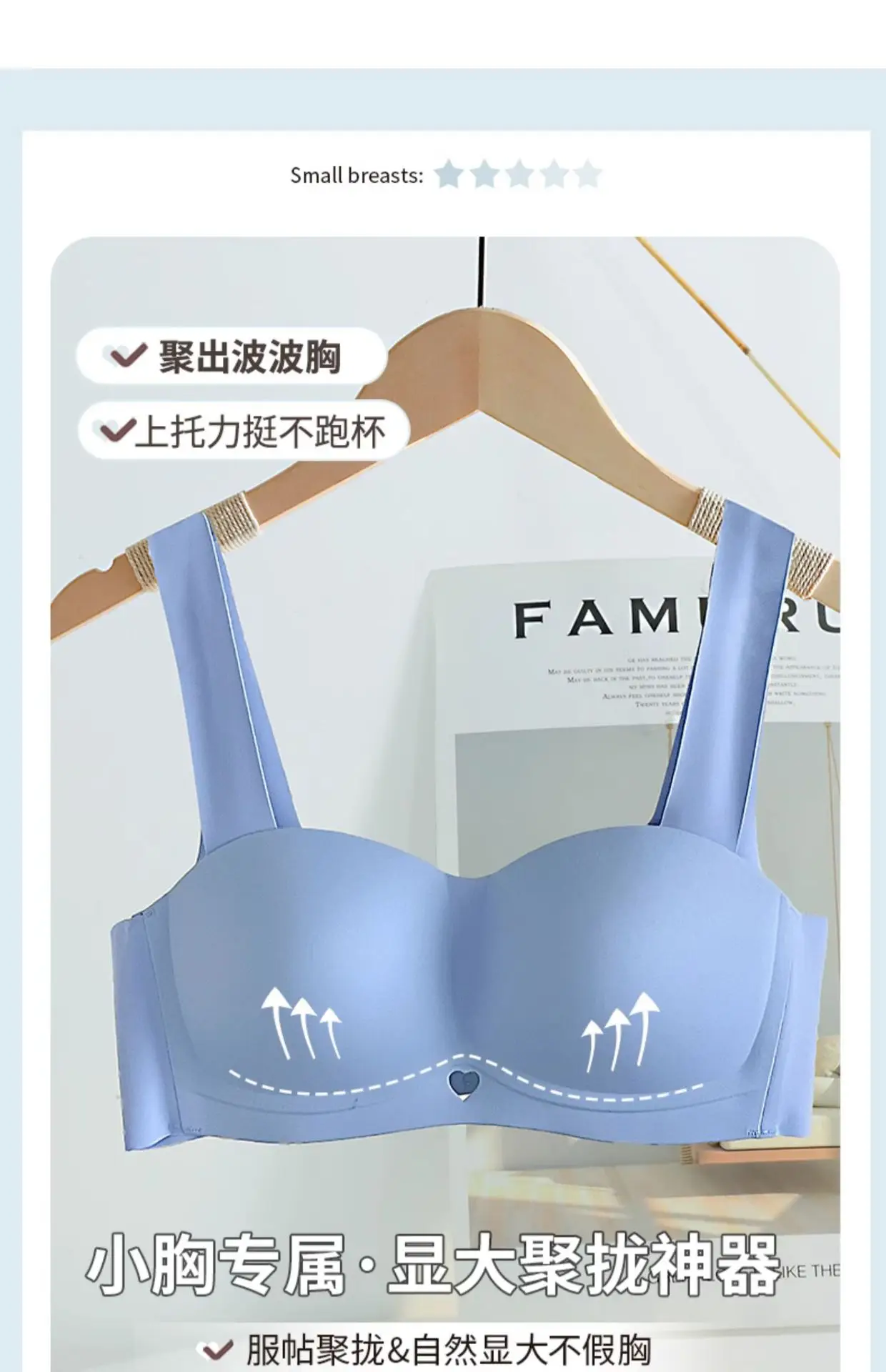 Women's Skin-Friendly Push Up Bra with 360 Wrap — feature 3