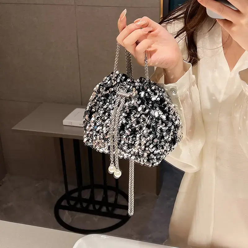 Black Sequin Crossbody Bag for Women 2023 - Image 4