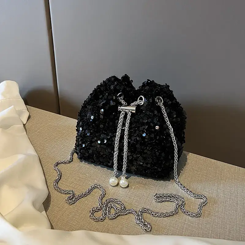 Black Sequin Crossbody Bag for Women 2023 - Image 5