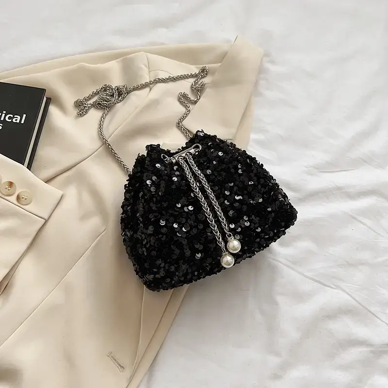 Black Sequin Crossbody Bag for Women 2023 - Image 2