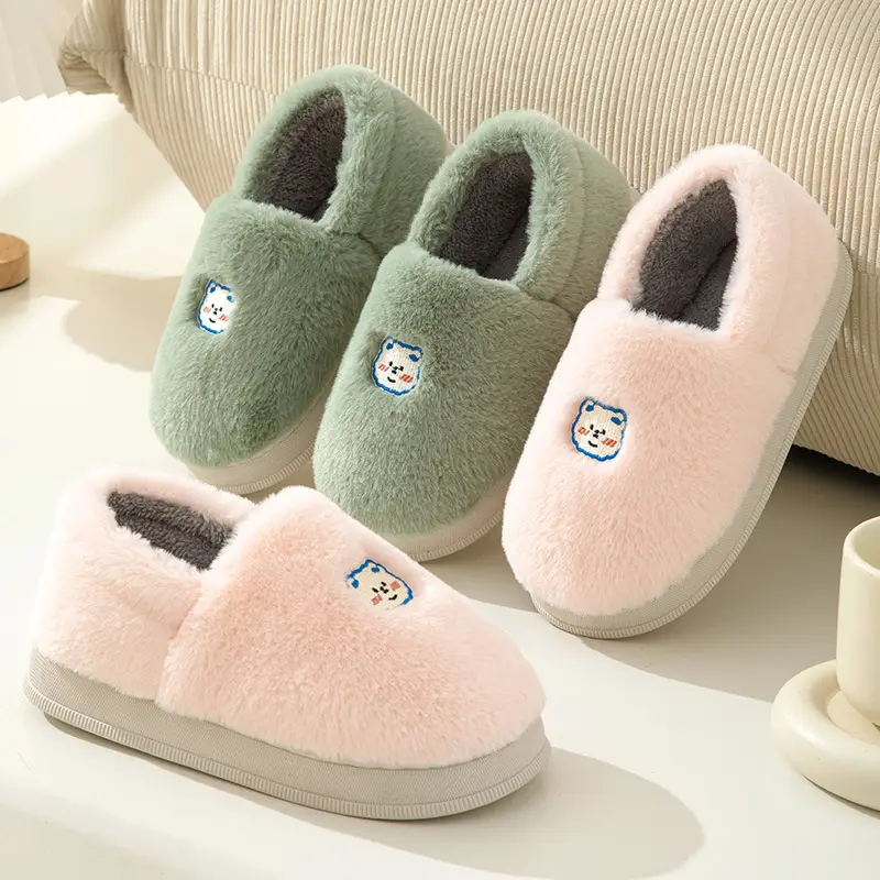 Cotton Shoes Winter 2023 with Heel, Fleece-Lined, Warm Indoor Home Slippers Wholesale, One-Piece Dropshipping, Cartoon Home Leisure - Image 7