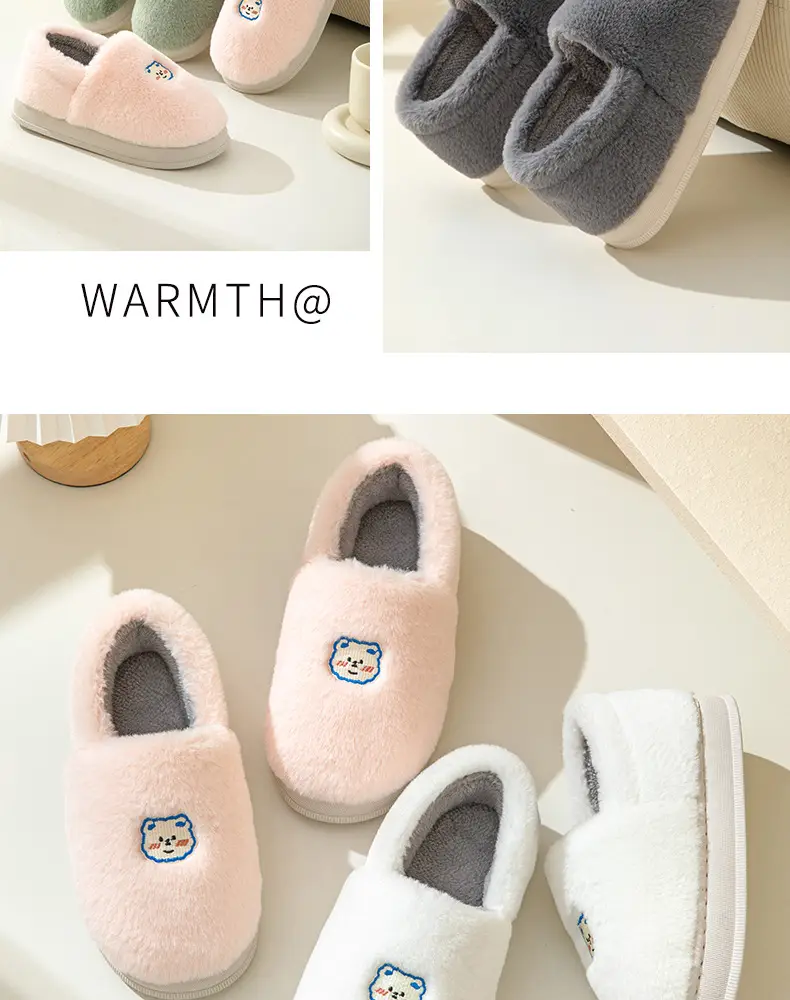 Cotton Shoes Winter 2023 with Heel, Fleece-Lined, Warm Indoor Home Slippers Wholesale, One-Piece Dropshipping, Cartoon Home Leisure — feature 15