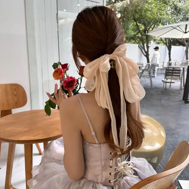 Black Draping Hair Accessories with Irregular Bow Design — feature 2
