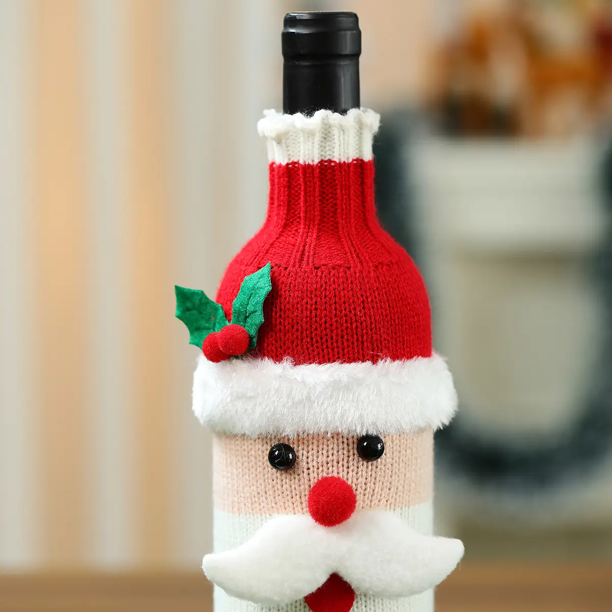 Cross-Border Christmas Wine Bottle Covers Cartoon Knitted — feature 8