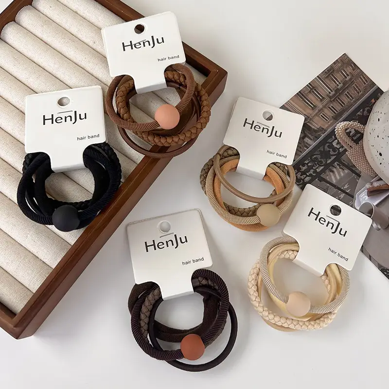 4-Piece Hair Bands Set for Women Korean Style - Image 3