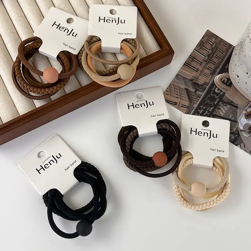 4-Piece Hair Bands Set for Women Korean Style - Image 5