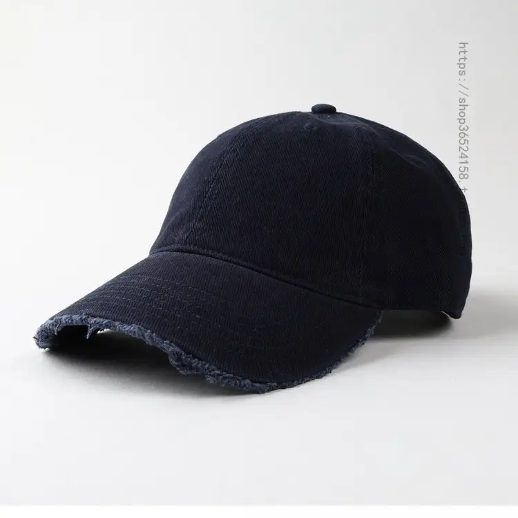 Men's Brown Peaked Cap with Light Bristle