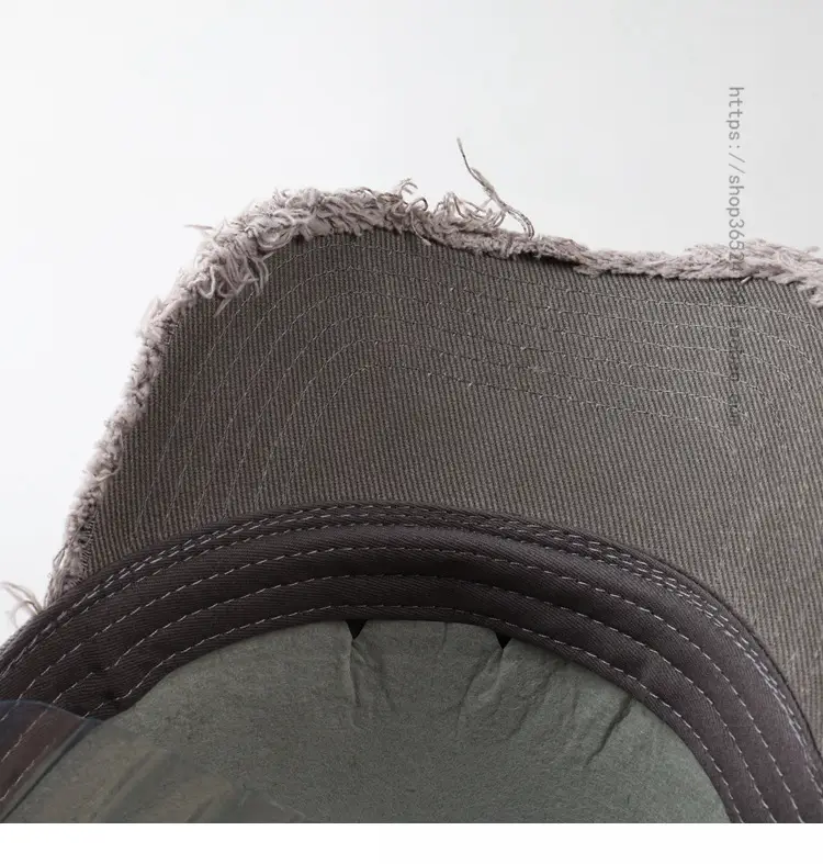 Men's Brown Peaked Cap with Light Bristle — feature 13