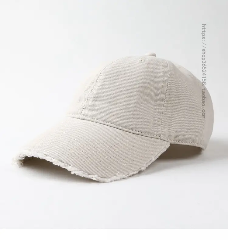 Men's Brown Peaked Cap with Light Bristle