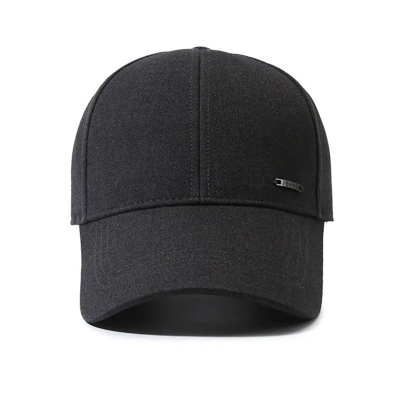 Men's Black Baseball Cap with Logo - Image 3
