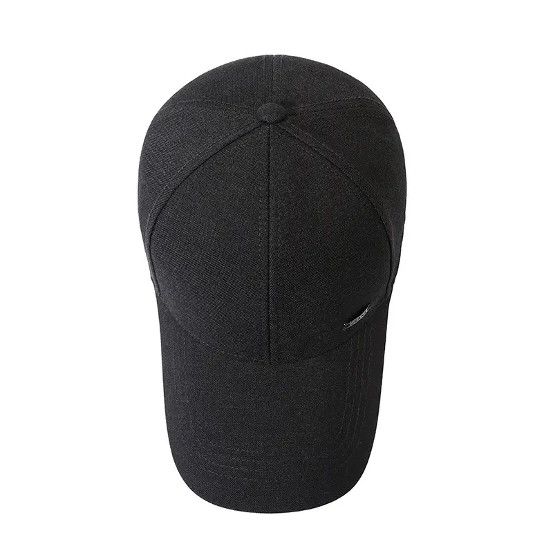 Men's Black Baseball Cap with Logo - Image 4