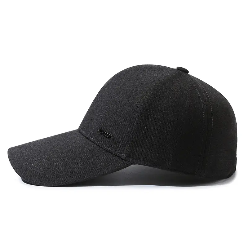 Men's Black Baseball Cap with Logo - Image 5