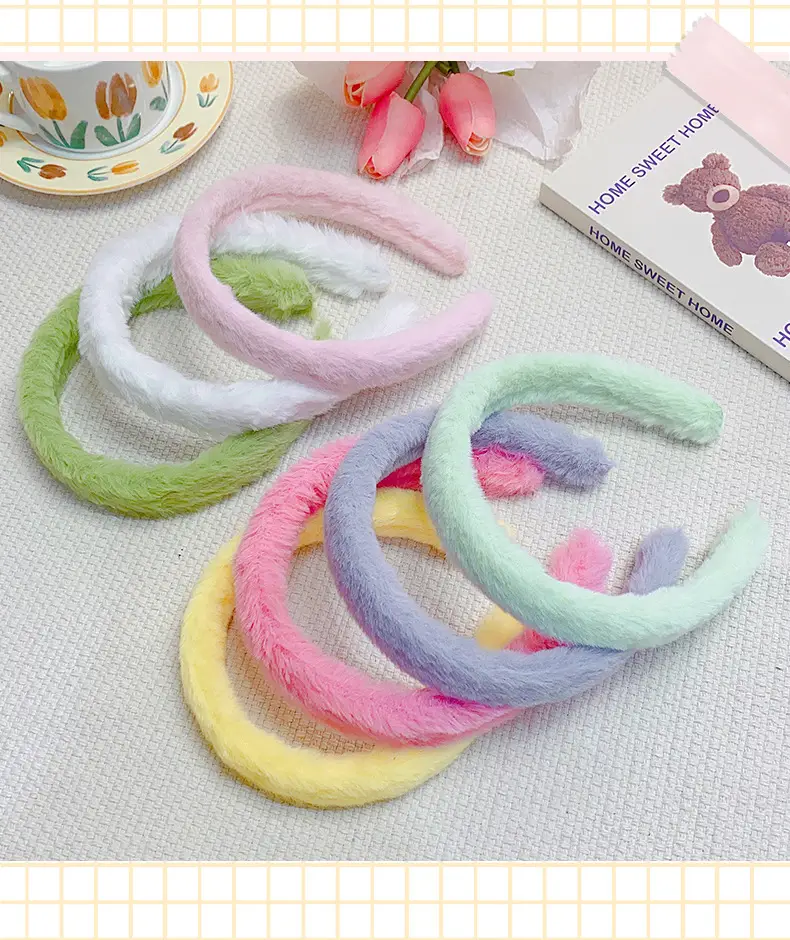 Furry Plush Headband for Women Winter Warm Hairpin — feature 4