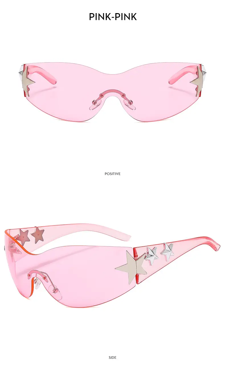 Pink Starry Sports Riding Sunglasses for Girls — feature 19