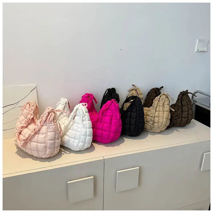 Women Pleated Shoulder Bag Brown 2023 — feature 31