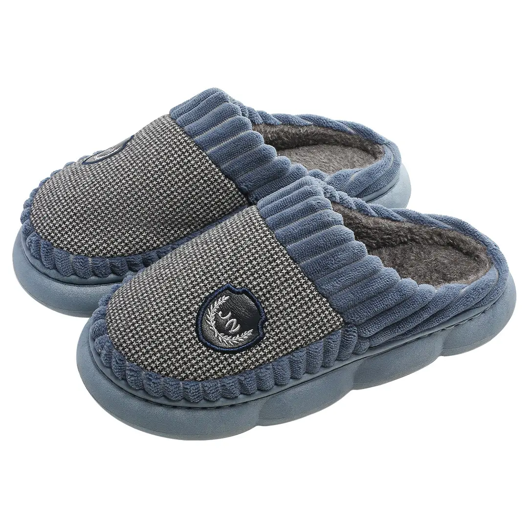 Cotton Slippers for Men Autumn and Winter 2026 New Style Indoor Home Large Size Thick Sole 46 Non-Slip 47 Warm Cotton Slippers for Men - Image 7