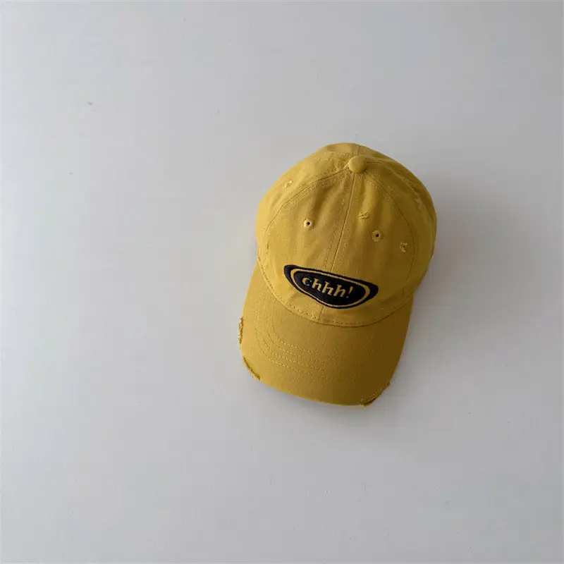 Kids Caps with "Chabi" Logo Yellow Embroidered - Image 6